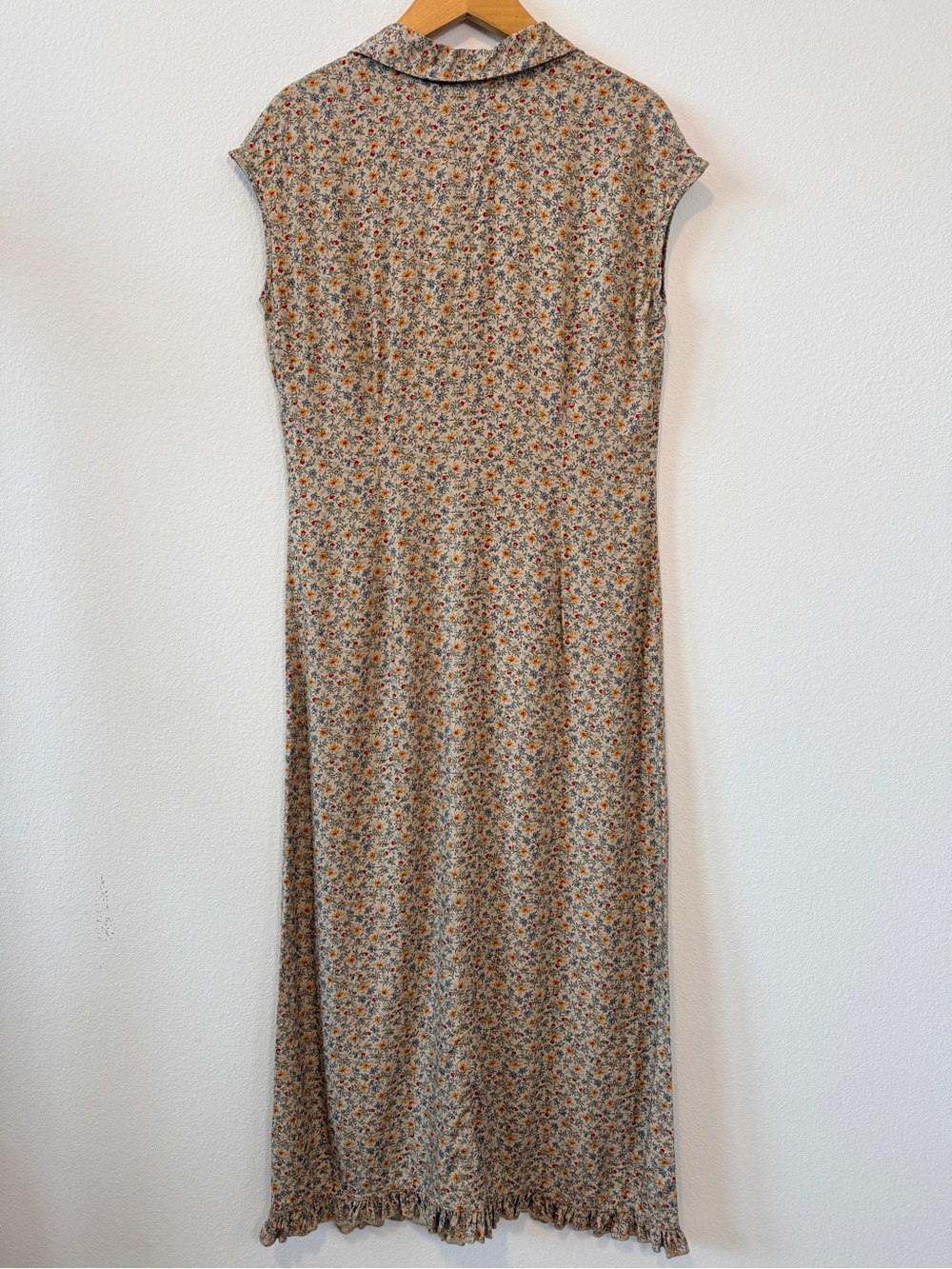 Vintage Liz Claiborne Floral Maxi Dress Cottagecore Prairie Petite 12 - Picture 5 of 8